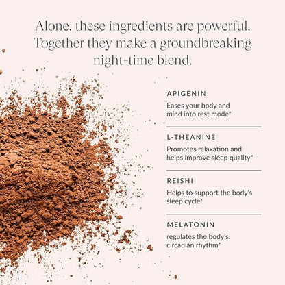 Beam Dream Sleep Powder, Sleep Supplement, Sleep Aids for Adults, Contains Magnesium, Melatonin, L Theanine, Apigenin, Natural Sleep Aid, Vegan, Non GMO, Dairy Free, 3rd Party Tested, 30 Servings