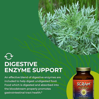 HealthForce SuperFoods Scram - Herbal Supplement with Milk Thistle, Wormwood & Black Walnut - Digestion Support Capsules - 150 Vegan Capsules