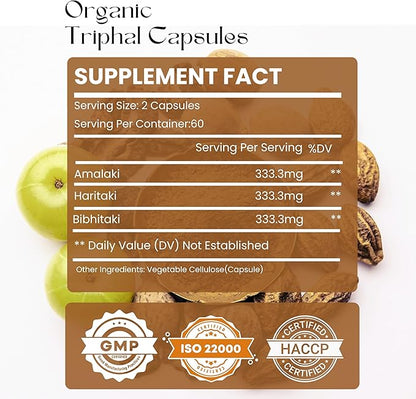 Triphala 120 Capsules,