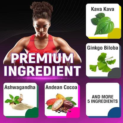 Kava Capsules with Kava, Ginkgo, Ashwagandha and More - 120 Capsules for 4 Months Supply (Pack of 2)