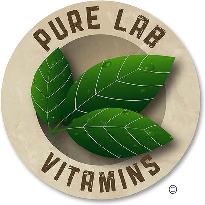 Magnesium Glycinate with Melatonin 3 mg - 90 Vegan Caps by Pure Lab Vitamins - Helps with Jet Lag and Sleep Cycles 🍁 Made in Canada