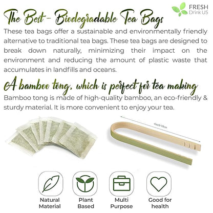 FreshDrinkUS, 20 Rosemary Leaf Tea Bags - 100% Natural and Pure Rosemary Dried Leaves, No Additives, No Caffeine, No Gluten, Vegan