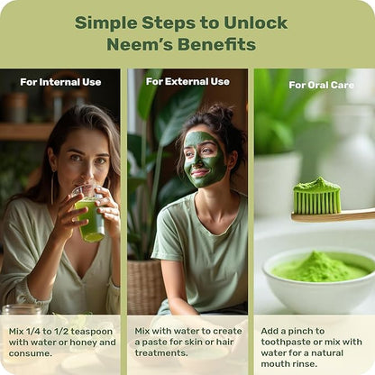 Neem Leaf Powder - 50g | Organic Thai Herbal Supplement