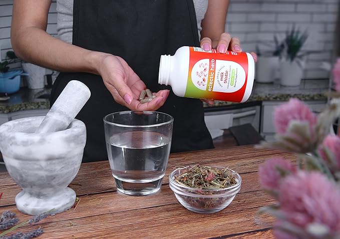 Eclectic Institute Raw Freeze-Dried Non-GMO Milk Thistle | with Silymarin for Liver Support - Detox, Cleanse & Maintain | 240 CT