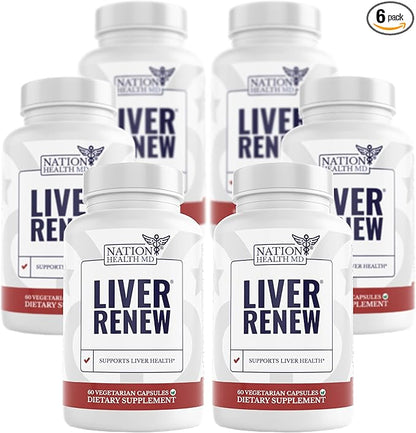 Liver Renew - Liver Cleanse Detox & Repair - Liver Support Supplement with Artichoke Extract, Milk Thisle, Dandelion and Turmeric - 360 Capsules