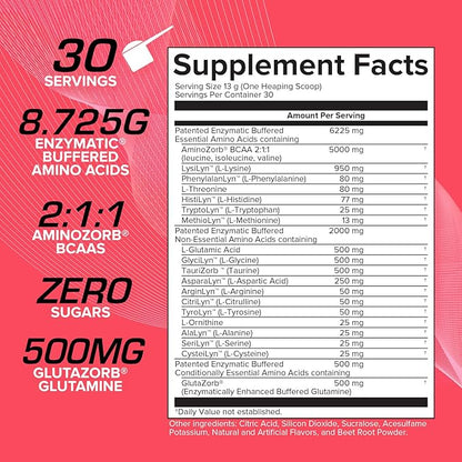 EFX Sports Aminozorb Elite 21 | PH-Correct, Full Spectrum Aminos + Glutamine | Essential & Non Essential Aminos | Zero Sugars | 30 Servings (Watermelon)