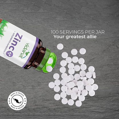 Vidanat Zinc 100 Tablets – Immune Support, Skin Health & Antioxidant Power (100 Servings)