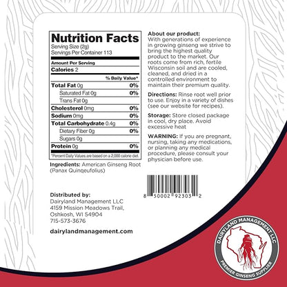 Dairyland American Ginseng Roots 16 oz and Capsules 150 ct Pack of Wisconsin Ginseng – Direct from Farmer to Consumer 西洋参