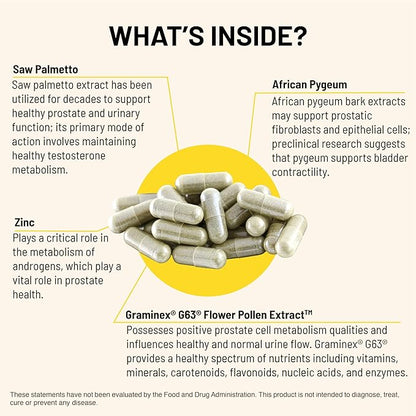 Mountain Peak Nutritionals Prostate Supplement - Supports Bladder Function & Metabolism - Prostate Support Supplement for Men with Saw Palmetto Extract, Pygeum (90 Vegetarian Capsules)