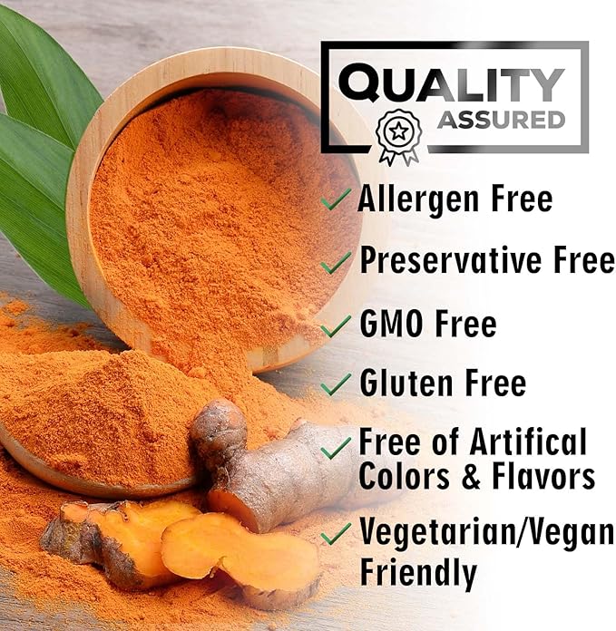 Turmeric Supplement Curcumin 2600mg - with Organic Ginger & Turmeric, BioPerine Black Pepper Extract 95% Curcuminoids - Advanced Absorption Antioxidant & Joint Support - Vegan - 120 Capsules
