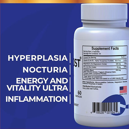 Hallprost Ultra & Hallvigor 120 Cap - Dietary Supplement for Men - Pygeum, Pumpkin Seeds, Prostate Formula - Energy Supplements