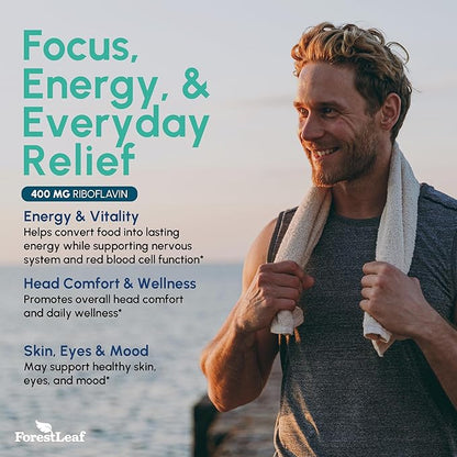 Vitamin B2 Riboflavin 400mg - Energy, Skin & Cellular Health Supplement - Nervous System Support - Vitamin B 2 Vit B - Non-GMO & Gluten Free - B2 Vitamin 400mg Vegetable Capsules, 90 Count 2-Pack