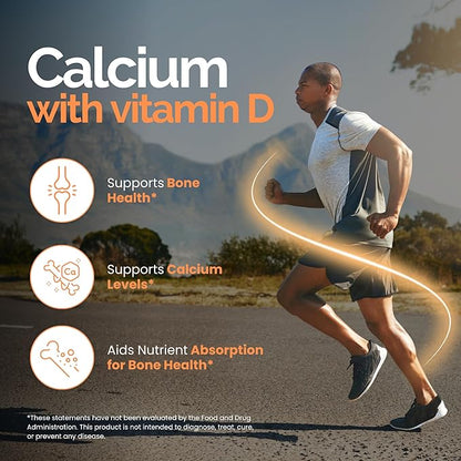 Zaytun Halal Calcium 650 mg + Vitamin D3 for Bone Health, Boosts Calcium Absorption, 1 Per Day, Made in USA, Vegetarian, Halal Certified, 4 Month Supply