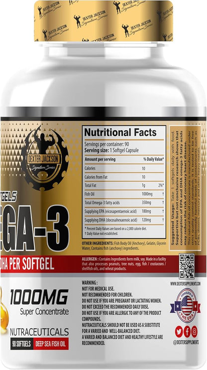 Gold Series Omega-3 1000mg | 90 Softgels | 90 Serving