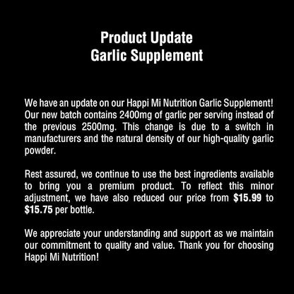 Garlic Capsules 2400mg - Made with Organic Garlic Bulbs, California US Grown - Natural Immune Support Supplement 40 Day Supply