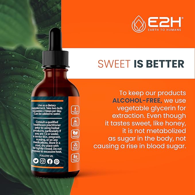 E2H Liquid Turmeric Curcumin for Better Absortion - Natural Joint Support - Turmeric Root Extract with Black Pepper Seed - Boost Your Health - Vegan - Non-GMO - 2 Fl Oz