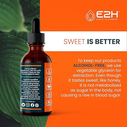 E2H Liquid Turmeric Curcumin for Better Absortion - Natural Joint Support - Turmeric Root Extract with Black Pepper Seed - Boost Your Health - Vegan - Non-GMO - 2 Fl Oz