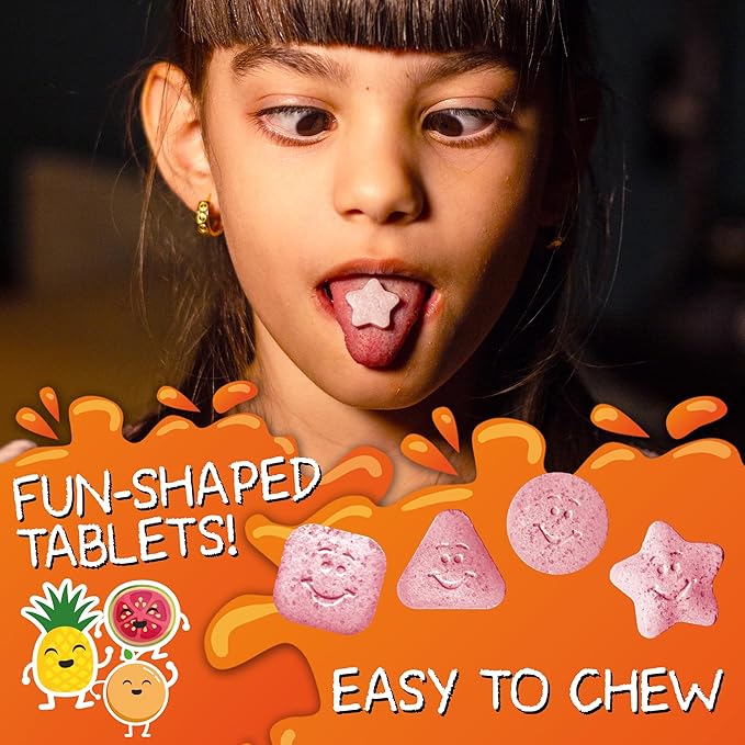 VAL Magnesium for Kids | High-Absorption Magnesium for Calm, Relaxation & Focus | Mg Glycinate, Citrate & Taurate | with Vitamin B6, D & C | Sugar-Free, Non-GMO | 60 Chewable Tablets