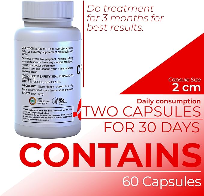 Creatina Monohidratada - Resistencia Muscular - Recuperación Muscular - Masa Muscular - Suplemento para ejercicio - CREATINA 60 CAPSULAS 1000 MG