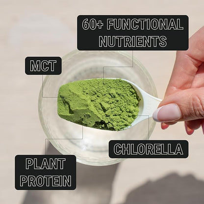 ON3 Athletic Protein Greens Supplement with chlorella, eleuthero and MCT Powder, 30-Day Supply 510g, 18oz