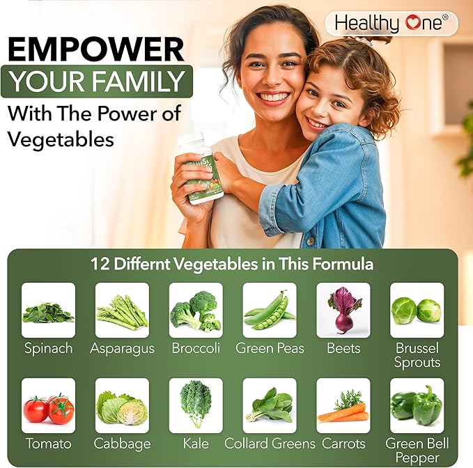 Fruits & Veggies - 27 Balanced Whole Foods of Nature - Vitamins - Minerals - Antioxidants - Detox - Vegetables - Kale - Broccoli - Spinach - Beets - Raspberries - Multivitamin - 60 Count