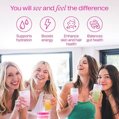 BelliWelli Fiber Supplement for Women & Men – Premium Daily Fiber Powder from Organic Acacia with Added Collagen, Electrolytes & Probiotics – No Bloat, Constipation & Gut Health Support (Tropical)
