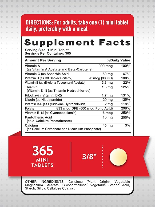 Nature's Truth One Daily Multivitamin | 365 Mini Tablets | Non-GMO & Gluten Free Supplement | for Men and Women