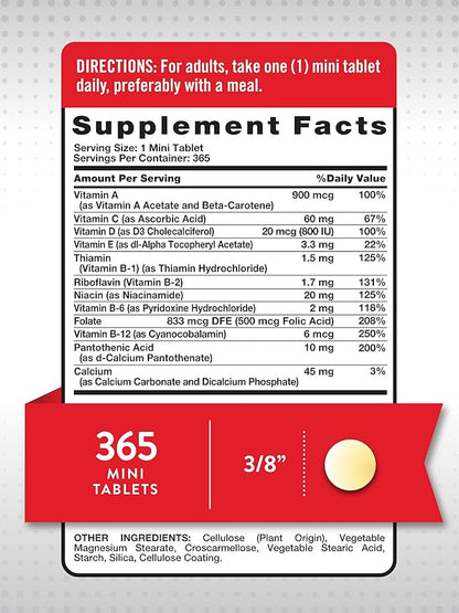 Nature's Truth One Daily Multivitamin | 365 Mini Tablets | Non-GMO & Gluten Free Supplement | for Men and Women