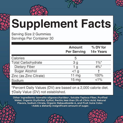 MaryRuth Organics Zinc Gummies | Zinc Supplements | Immune Support Supplement | Essential Mineral | Pectin Based | Overall Health & Wellness | Ages 14 & Up | Vegan | Non GMO | 30 Servings