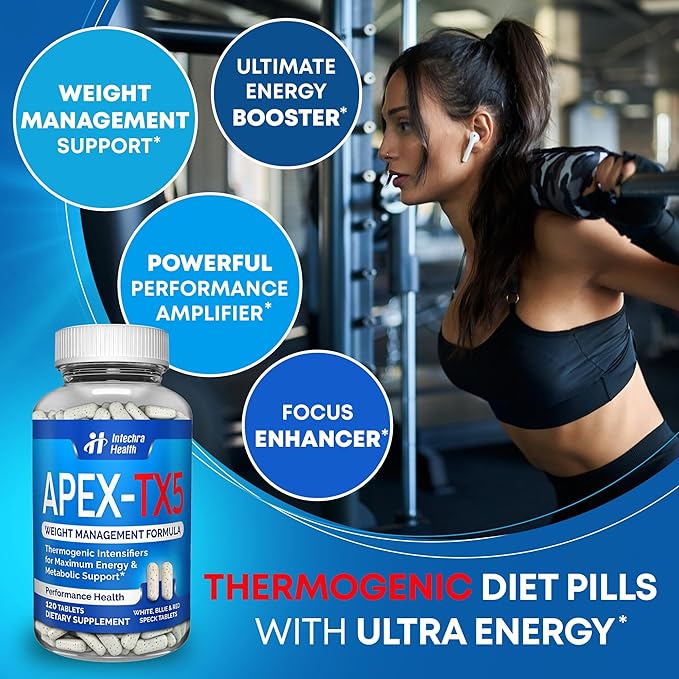 Weight Management Dietary Supplement 120 White Blue Red Speck Tablets Manufactured in the USA Highest Professional Quality