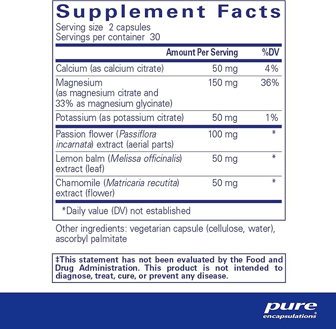 Pure Encapsulations Muscle Cramp/Tension Formula | Hypoallergenic Supplement to Reduce Occasional Muscle Cramps/Tension and Promote Relaxation | 60 Capsules