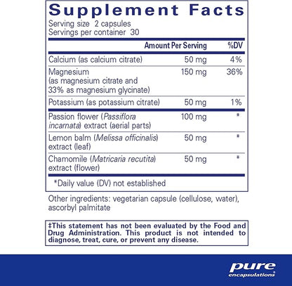 Pure Encapsulations Muscle Cramp/Tension Formula | Hypoallergenic Supplement to Reduce Occasional Muscle Cramps/Tension and Promote Relaxation | 60 Capsules