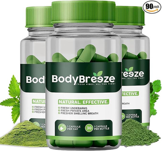 Internal Deodorant Supplement | Natural Chlorophyll 90 Capsules for Body Odor Control, Gut Health, and Fresh Breath | Vegan, Detox Support & Skin Health | Odor Eliminator for Men & Women