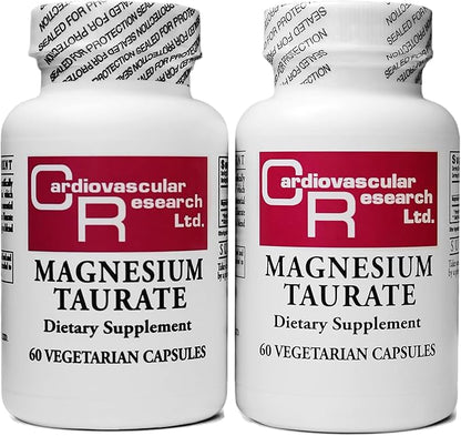 Cardiovascular Research Magnesium Taurate 125 mg New Tamper Resistant Ship Box 120 Count