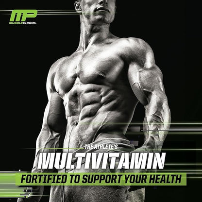 Muscle Pharm Essentials Multi-V+, The Athlete's Multi-Vitamin, Enhanced Energy, Performance & Immune Health, Daily Multivitamin for Men & Women with Minerals Plus Probiotics, 90 Tablets, 30 Servings