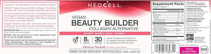 NeoCell Vegan Beauty Builder Collagen Alternative; Plant-Based Vegan Collagen-Booster Supports Collagen Production; Hibiscus Flavored; 8 g Powder/Serv; 30 Servs; 8.5 Oz,* (Pack of 2)