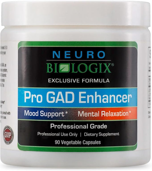 Pro GAD Enhancer 90 Capsules – Multi-Action GABA Supplement for Relaxation, Mood &, Nervous System – Contains 5 Key Ingredients, Including Magnesium, Zinc, L Theanine & Kava Kava