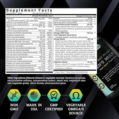 Best Naturals Day-to-Day Women's Multivitamin and Multimineral Formula with Herbal Blend, Citrus Bioflavonoid Blend and Digestive Blend 90 Tablets