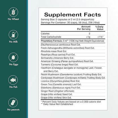 Natura Health Products Vital Adapt Supplement - Daily Nourishing Adaptogenic Tonic for Endocrine Function Support - Featuring Rhodiola, Ashwagandha, Cordyceps, Reishi (60 Capsules)