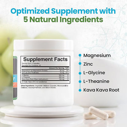 Pro GAD Enhancer 90 Capsules – Multi-Action GABA Supplement for Relaxation, Mood &, Nervous System – Contains 5 Key Ingredients, Including Magnesium, Zinc, L Theanine & Kava Kava