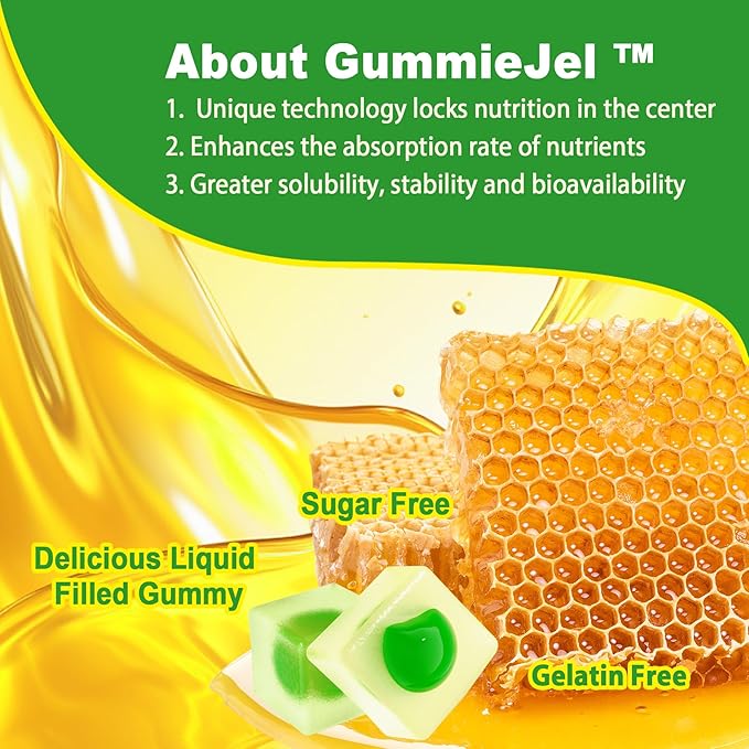 Black Seed Oil Gummies & Chlorophyll, Biotin 500mcg with Hydrolyzed Collagen, Raw Manuka Honey, Organic Cold Pressed - Ultimate Absorption for Skin, Hair & Nails, Digestive, Overall Health, Sugar Free