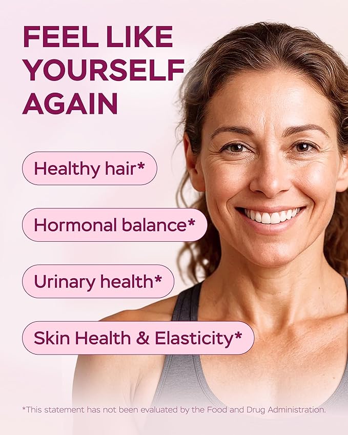 Improved Complex Saw Palmetto for Women Wellness with DHEA Supplement and Collagen Peptides 900mg - Advanced Formula for Hair Skin and Nails - Vitamins & DHT Blocker for Women Hair Growth 60 Capsules