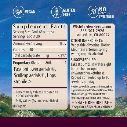 WishGarden Herbs Sleepy Nights Herbal Sleep Support + Serious Relaxer Natural Relaxing Muscle Supplement (2-2oz Bundle)