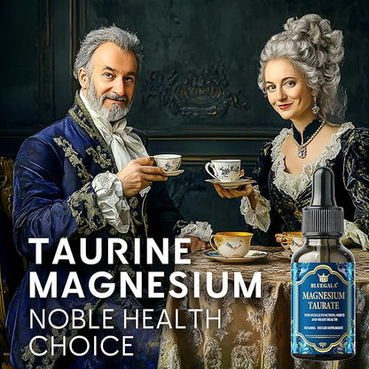Magnesium Taurate Liquid Drops, High Absorption Magnesium Supplement with B6 and Coenzyme Q10, Promotes Heart, Muscle and Immune Health, Improves Sleep, Vegan, Non-GMO, 2.1 Fl Oz
