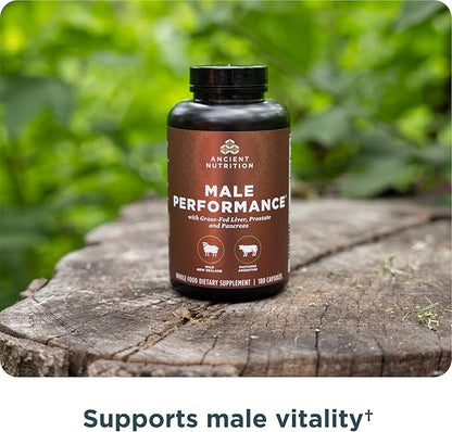 Ancient Nutrition Organ Supplements for Men, Grass-Fed and Wild Organ Complex Capsules, Liver, Prostate, Pancreas Supports Male Performance, Healthy Aging, 180 Ct