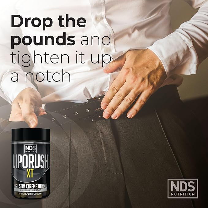 NDS Nutrition XT - Super Concentrated Thermogenic with L-Carnitine & Teacrine for Shredding Fat - Supports Maximum Energy, Focus, Calorie Burning, Diuretic, Appetite Control (60 Capsules)