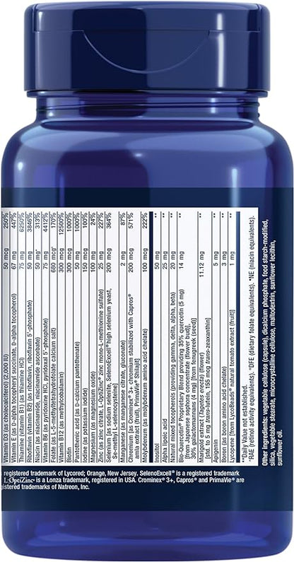 Life Extension Two-Per-Day Multivitamin - for Heart, Brain, Blood Vessel & Cellular Health – Essential Vitamins & Minerals for Well-Being - Two Per Day - Gluten-Free – Non-GMO – 60 Capsules