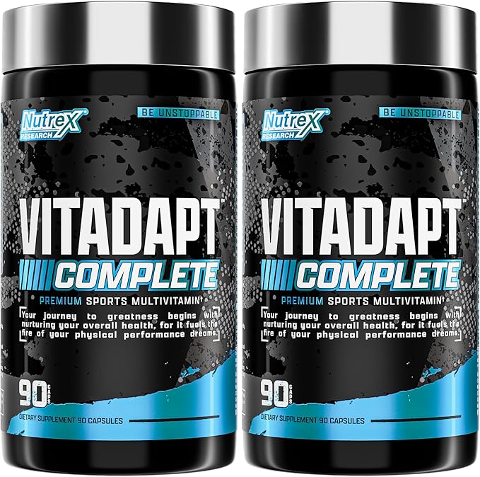 Nutrex Research Vitadapt Sports Multivitamin for Men - 24 Vitamins, KSM-66 Ashwagandha and Minerals for Athletes - Mens Multivitamin (2 Pack)