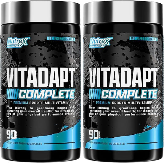 Nutrex Research Vitadapt Sports Multivitamin for Men - 24 Vitamins, KSM-66 Ashwagandha and Minerals for Athletes - Mens Multivitamin (2 Pack)
