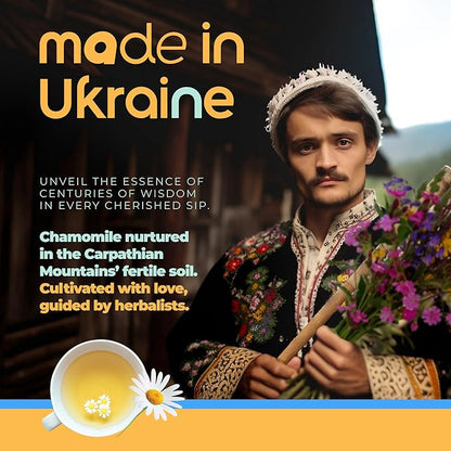 100% Pure Chamomile Tea - Only Flowers without Stems, Chamomile Tea Bags Caffeine Free, 60 count, Calming Tea Chamomile by Aprika Life